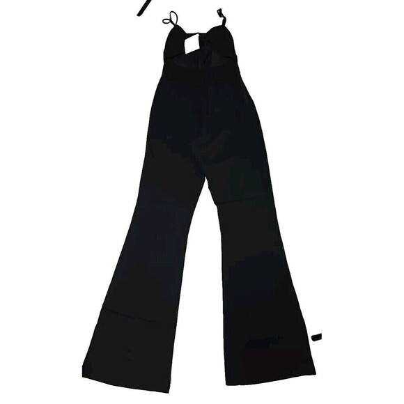 Lita by Ciara Revolve Tie Front Jumpsuit in Black Women’s Size XS NWT 32" INSEAM - Picture 2 of 12